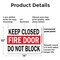 Signmission Keep Closed Fire Door Do Not Block OSHA ANSI Sign, Plastic, 14in W x 10in L, 2PK OS-2PACK-MISC-P-1014-L-19500 - alternate 2
